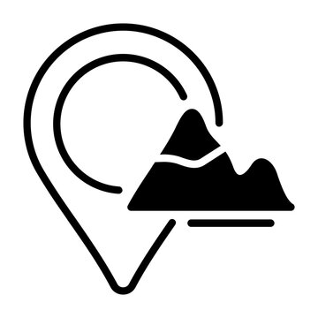 Mountain Location Vector Icon