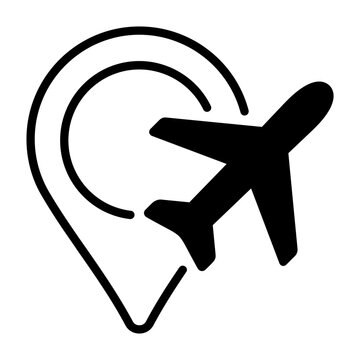Airport Location Vector Icon