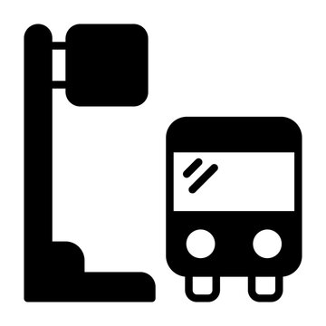 Bus Stop Vector Icon