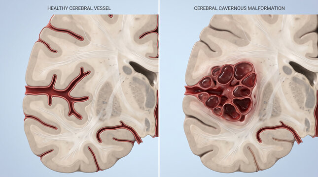 Cerebral Cavernous Malformation Cavernoma Brain Anatomy Comparison
