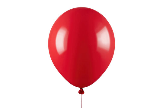Stylized single glossy party balloon with a red finish