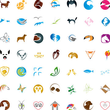 Gro&szlig;e Tiere Logos Sammlung, Tiere Sammlung, Tiere, Logos Sammlung