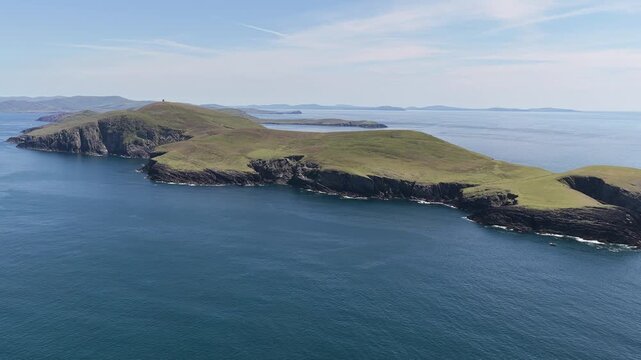Aerial Panorama of Dursey Island and Patchwork Fields