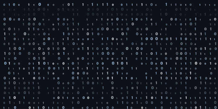 Dark slate background, featuring a repeating, pattern of binary, code with scattered, zero and one, digits in soft, grey, creating a, technical aesthetic digital, data and computing concepts