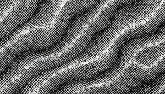 Monochrome halftone chevron pattern with diagonal hatching and moir&eacute; wave effects, creating a dynamic abstract textured background.