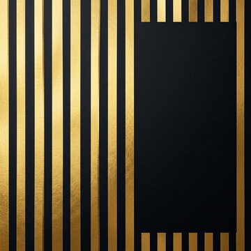 Abstract gold stripes on black background