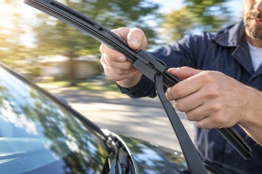 Replacing Windshield Wiper Blade on Car