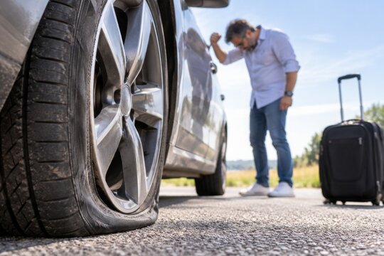 Roadside Breakdown Under the Sun