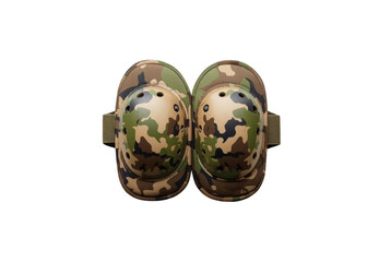 Obraz premium Camouflage military tactical knee pads protecting during combat