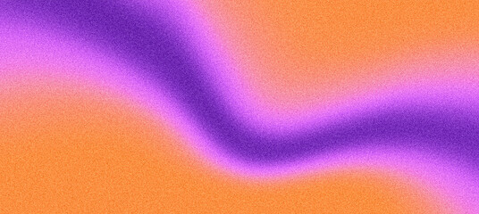 Naklejka na ściany i meble Vibrant grainy background, purple magenta orange gradient shape, music party banner backdrop, noise texture event poster, header, cd cover design