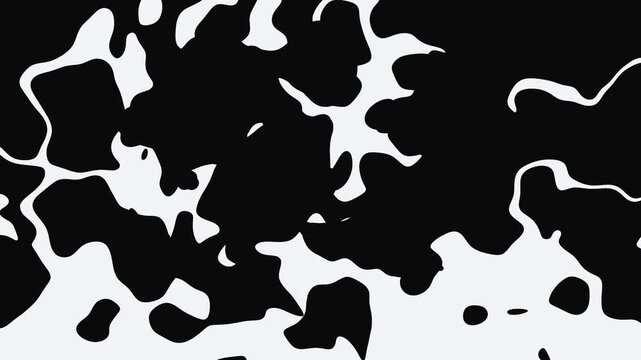 White ink stain flowing outward on black background, watercolor soft bleeding edges, abstract texture, dramatic reveal footage for motion graphics, 4k