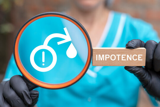 Concept of impotence. Erectile disfunction medical disease.