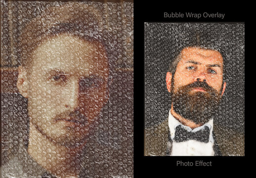 Bubble Wrap Overlay Photo Effect Mockup