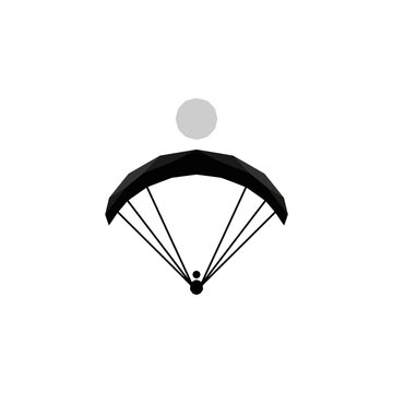 Parachutist isolated, skydiving, extreme sport