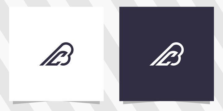 letter bc cb logo design vector