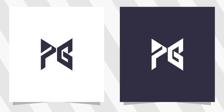 letter pg gp logo design 