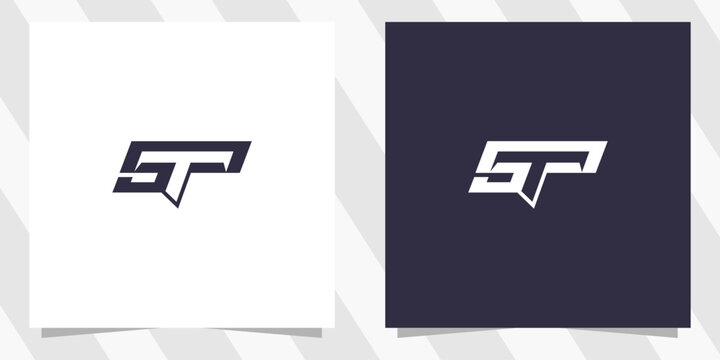 letter st ts logo design vector