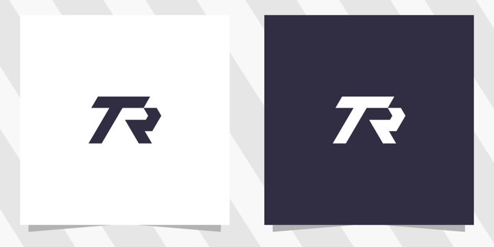 letter tr rt logo design 