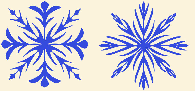 Blue snowflakes pattern background for winter holiday design.
