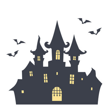 ハロウィン城のイラスト