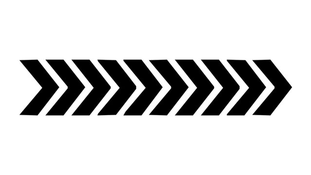Chevron arrows design element with multiple solid shapes creating a dynamic illustration suitable for various uses transparent background
