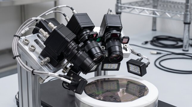 Multi-Camera Optical Inspection of Semiconductor Wafer for Automated Defect Detection and Process Control