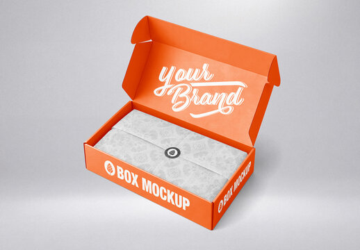 Open Mailer Box Mockup