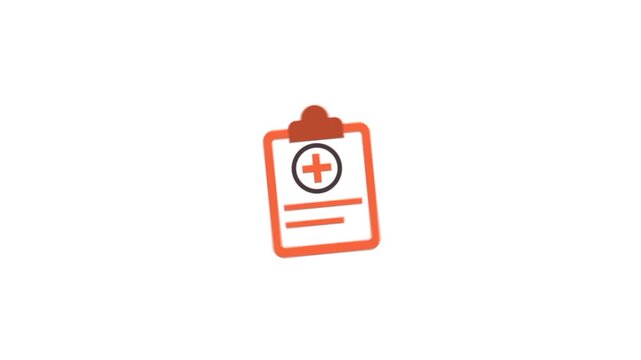 Medical health care file 3d icon animation 