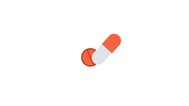 Medicine and pills 3d icon animation