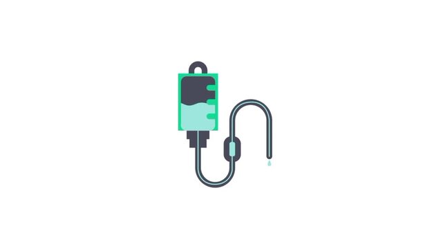 Drip health care medical animated icon