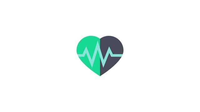 Healthy heart icon animated. Healthcare and medical icon 