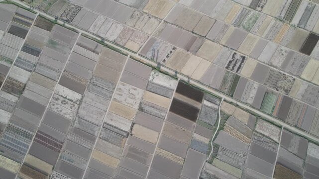Aerial View of Farmland in Northwest China