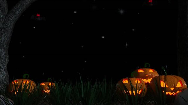 Scary Halloween monsters demons eyes skulls pumpkins smoke candles shadows horror marketing trailer gaming promotion social video cinematic overlay seasonal advertising commercial content stock