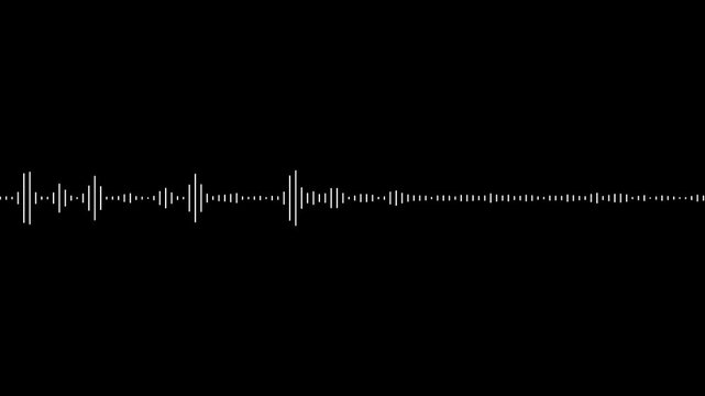 sound waves on Transparent Background. looping animation audio visualization effect Audio wave digital frequency. Music waves oscillation. modern audio vu meter spectrum waveform - loop