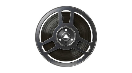 Obraz premium Sleek modern linear data reel with precision-engineered hub, concept for seamless database workflow optimization, data archiving systems and digital archival solutions