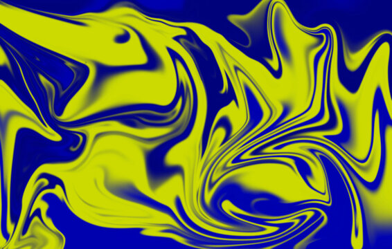 Background for wallpapers, poster, postcard. Swirls and lines with green and blue. Pop crazy colors