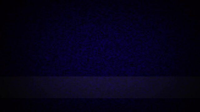 Dark blue abstract digital glitch texture featuring rolling analog television interference and distorted signal noise for cinematic motion backgrounds and retro media aesthetic visual effects projects