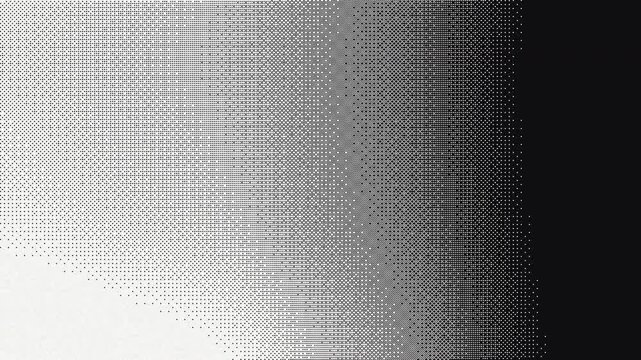 Animated 1 bit dither gradient pixel texture on white 4K seamless loop