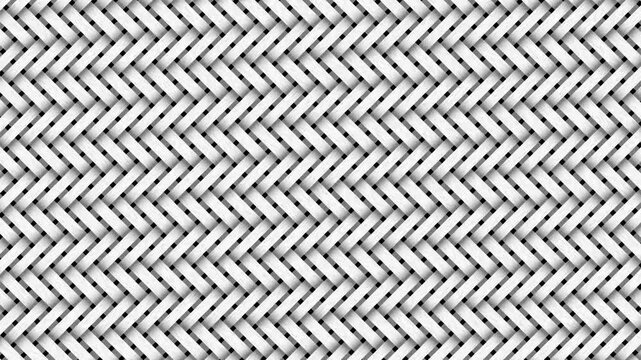 Abstract woven white fabric texture showing dynamic motion patterns in seamless loop for background visuals