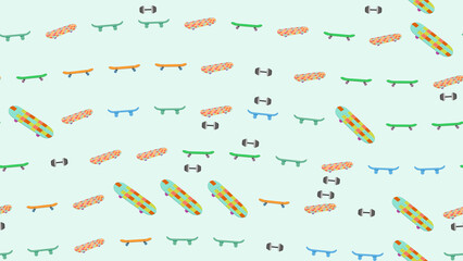 Skateboards and Dumbbells Pattern © Dalton
