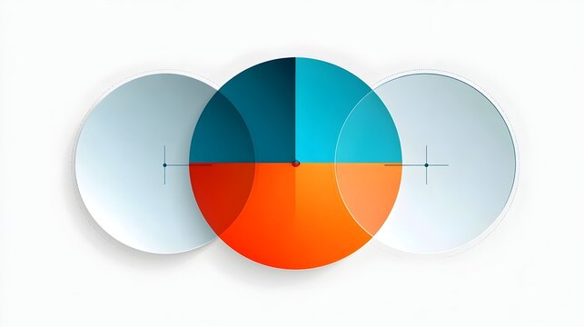 Business infographic Venn diagram circle chart template 2 options, presentation vector illustration. Stock Vector
