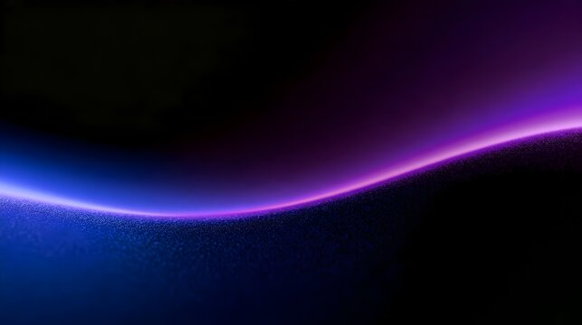 Dark blur purple grainy background blurred glowing abstract shape on dark backdrop, noise texture header, poster, wallpaper, banner design Stock Illustration