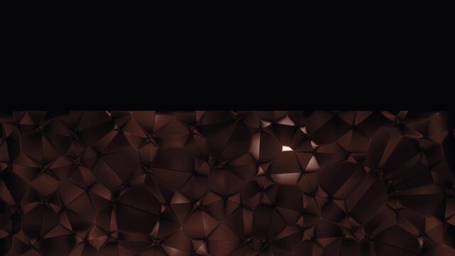 Dark chocolate abstract background with geometric shapes and light effects for food or luxury