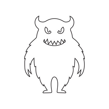 Scary Horned Monster Icon