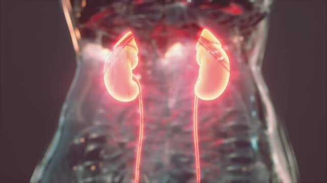 Human Urinary System and Kidneys &mdash; 3D Medical Anatomy Visualization