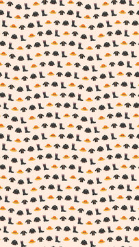 Pattern of jackets and hats