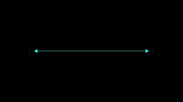 Measuring distance length line animation and 4k motion graphics video.