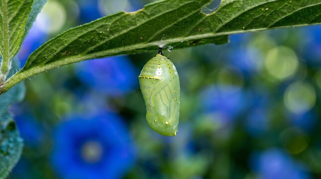 Butterfly Cocoons with Blur Background