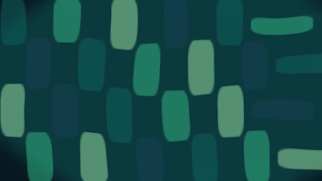 Abstract motion graphic with shifting teal rounded square pattern creating seamless dynamic loop animation