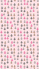 Anchor Pattern in Pink, Black, and Brown © yunda